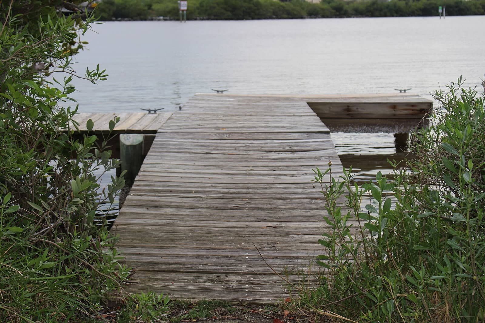 Sykes Creek dock on Merritt Island, Brevard County, Florida — wildlife removal service area for Merritt Island, FL