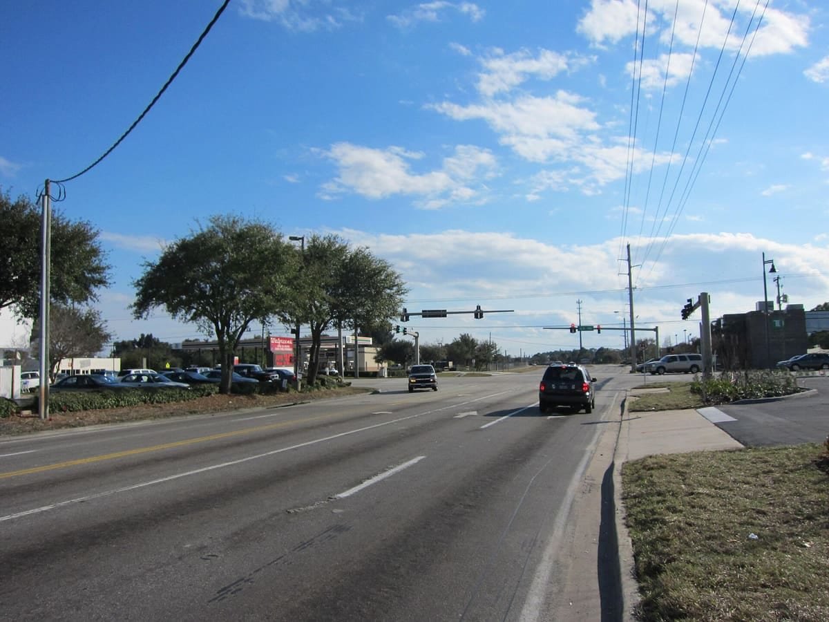 Wickham Road streetscape in West Melbourne, Florida — wildlife removal service area for West Melbourne, FL